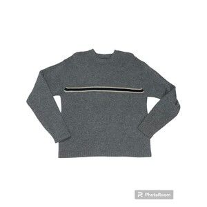 Mens American Eagle Outfitters Gray Lambs Wool Sweater Sz Small Crewneck Knit